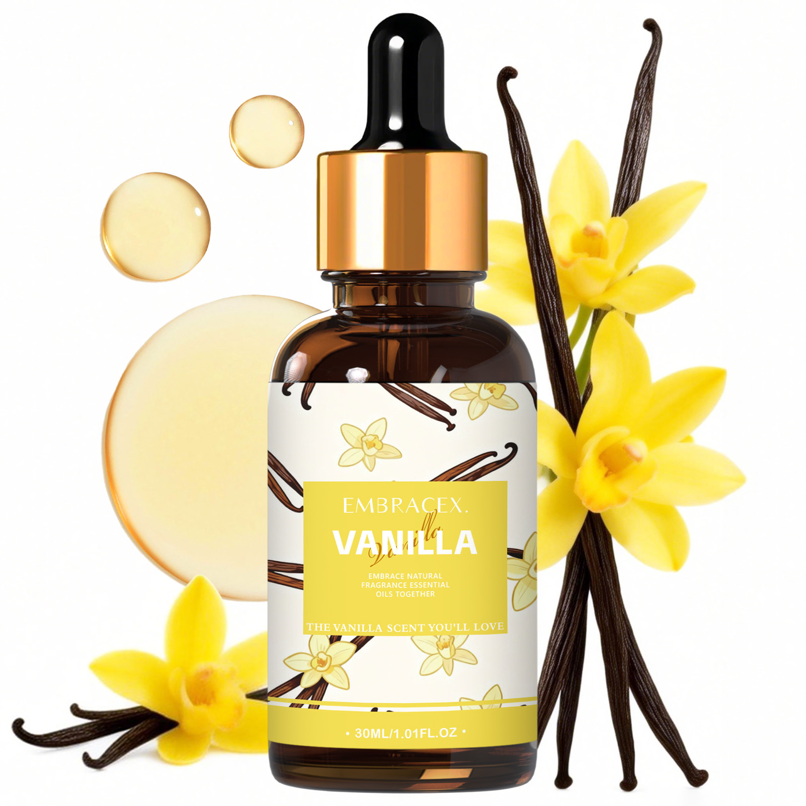 Aromatherapy Diffuser - 30ml Vanilla Essential Oil For Diffusers