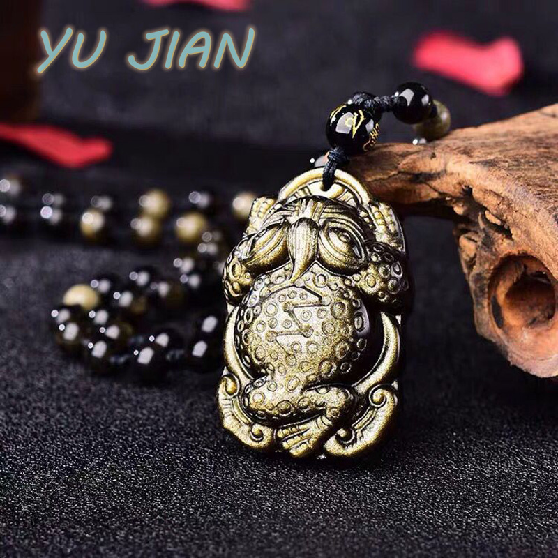 Natural Gold-Obsidian Pendant  - Longevity Health & Wellness Hotel 评论和价格