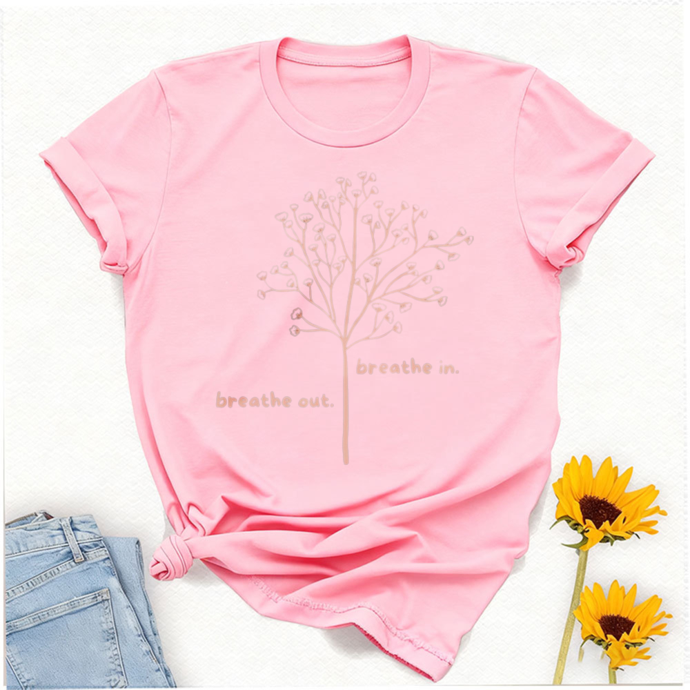 Breathe in Breathe Out T-Shirt - Your Health Wellness 评论和价格
