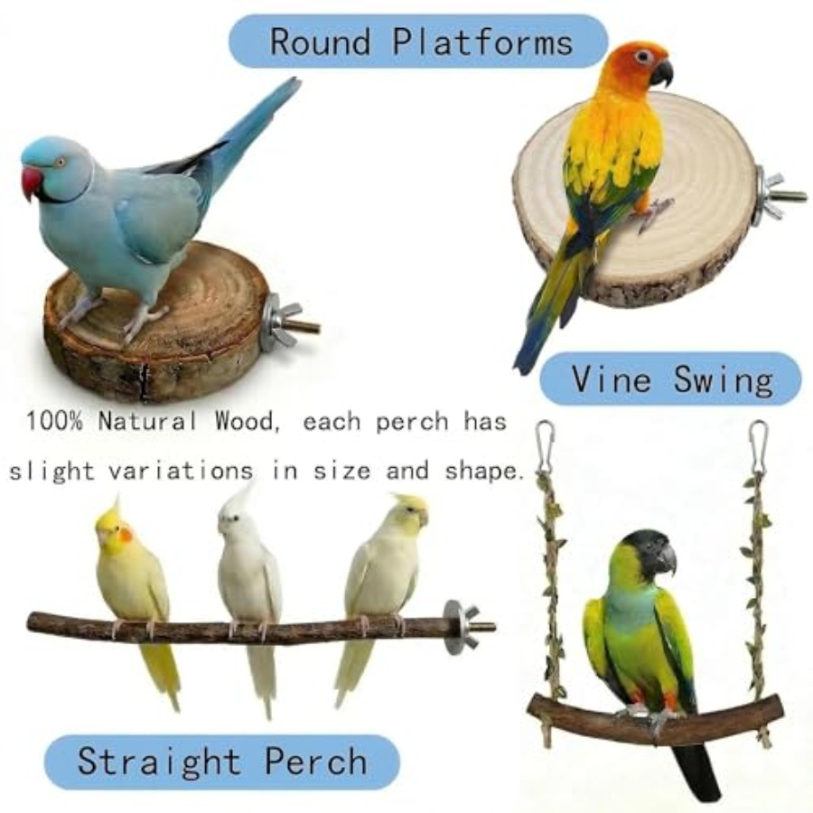 8PCS natural wood bird perches - Health & Wellness Lafayette 评论和价格